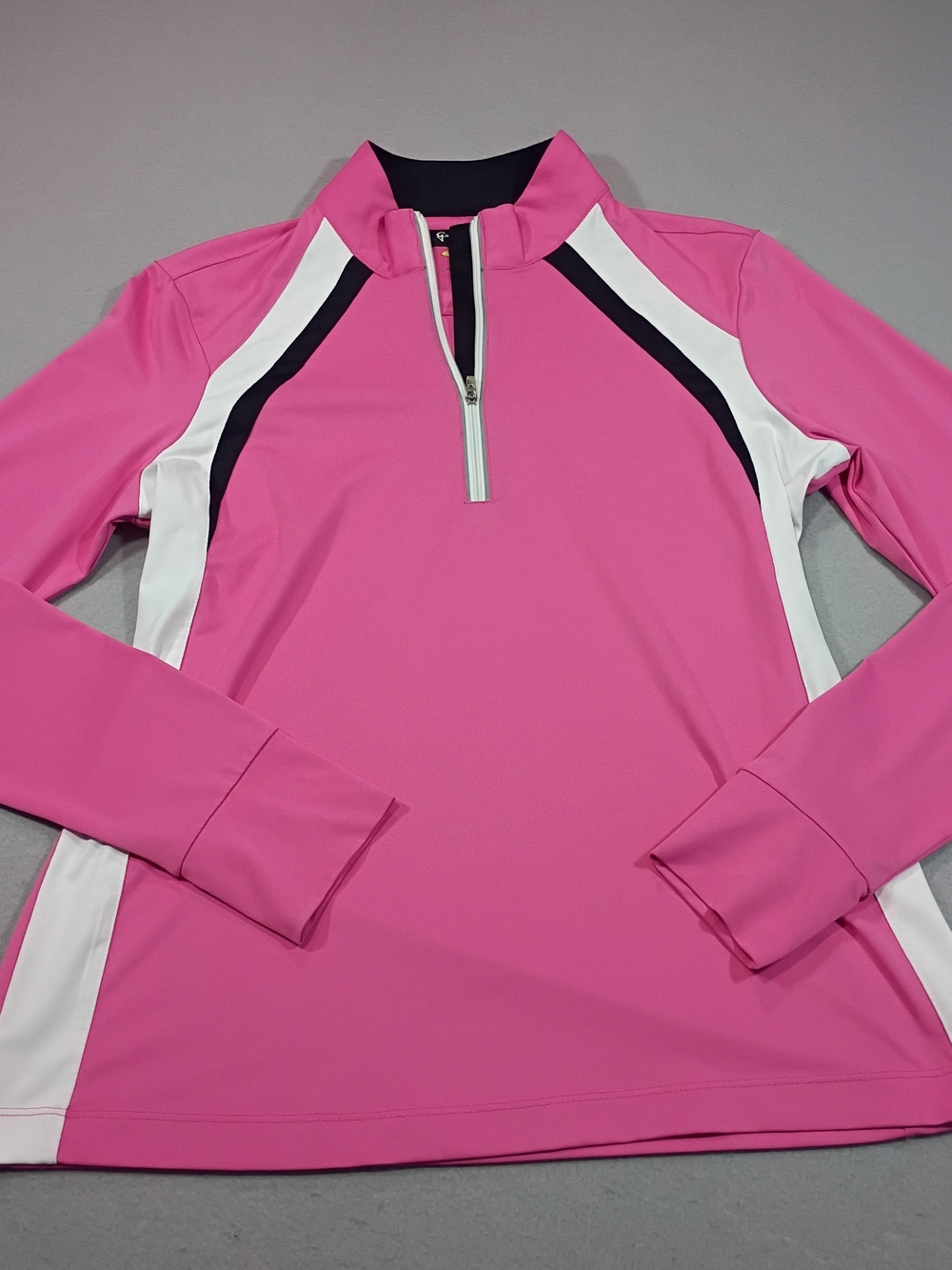 Greg Norman Play Dry Pink 1/4 Zip Pullover Jacket Tech Shirt Women's Size M